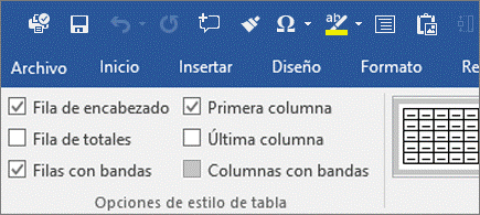 12 encabezados de tabla