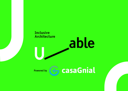 Logotipo de las empresas U-able y casaGnial que patrocinan al ponente