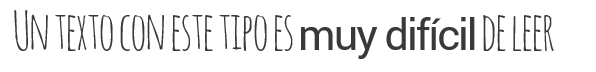 Un texto con una tipografía que dificulta su lectura.